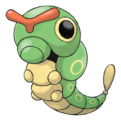 Caterpie - Bug type Pokémon #10, official artwork