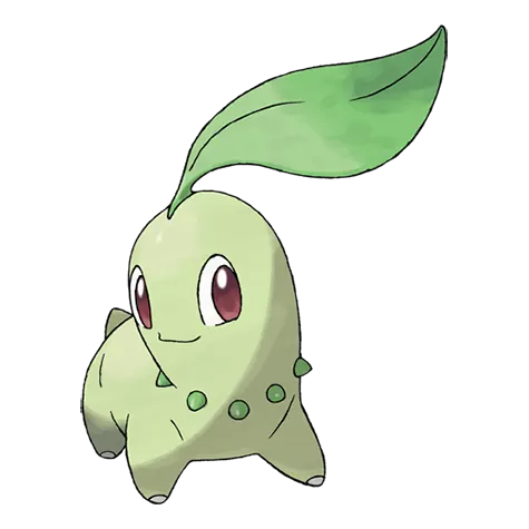 Chikorita - Grass type Pokémon #152, official artwork
