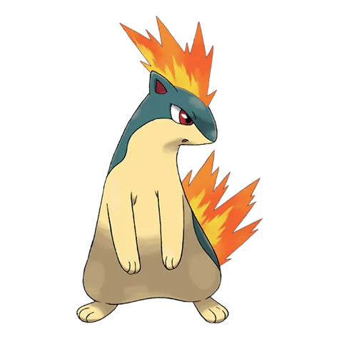 Quilava - Fire type Pokémon #156, official artwork