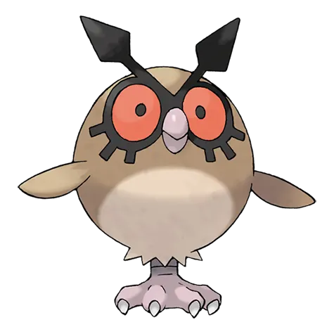 Hoothoot - Normal/Flying type Pokémon #163, official artwork