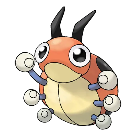 Ledyba - Bug/Flying type Pokémon #165, official artwork