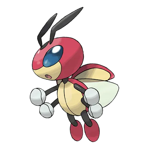 Ledian - Bug/Flying type Pokémon #166, official artwork