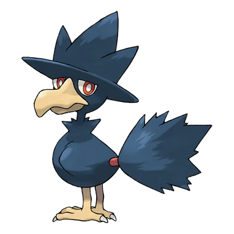 Murkrow - Dark/Flying type Pokémon #198, official artwork