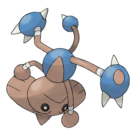 Hitmontop - Fighting type Pokémon #237, official artwork