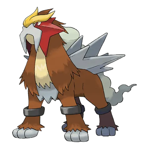 Entei - Fire type Pokémon #244, official artwork