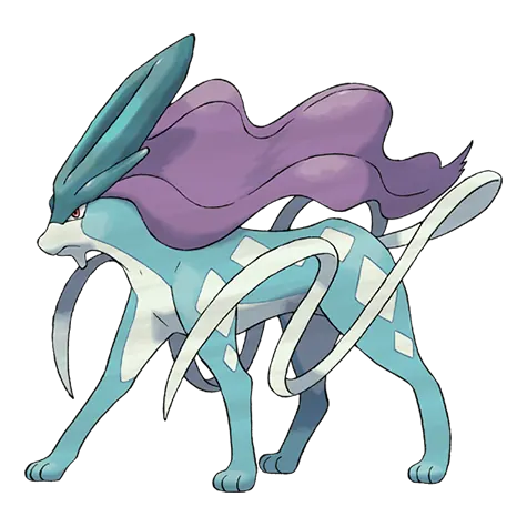 Suicune - Water type Pokémon #245, official artwork