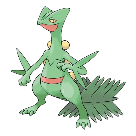 Sceptile - Grass type Pokémon #254, official artwork