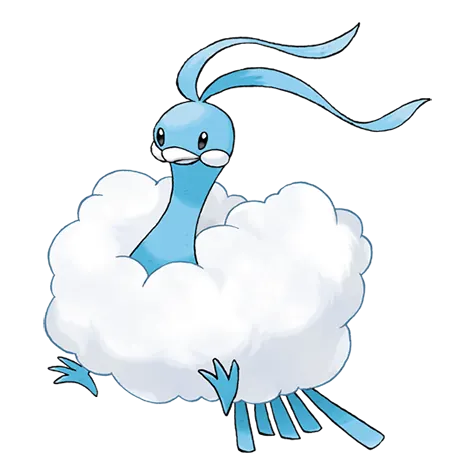 Altaria - Dragon/Flying type Pokémon #334, official artwork