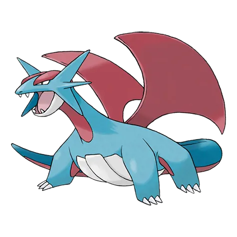 Salamence - Dragon/Flying type Pokémon #373, official artwork