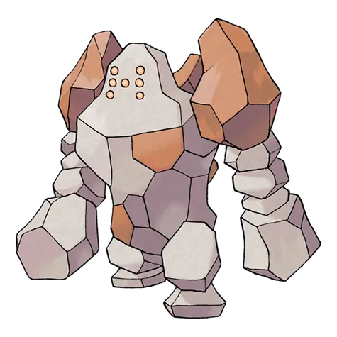 Regirock - Rock type Pokémon #377, official artwork