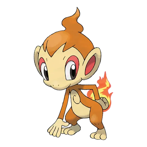 Chimchar - Fire type Pokémon #390, official artwork