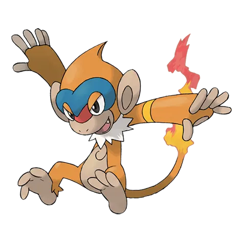 Monferno - Fire/Fighting type Pokémon #391, official artwork