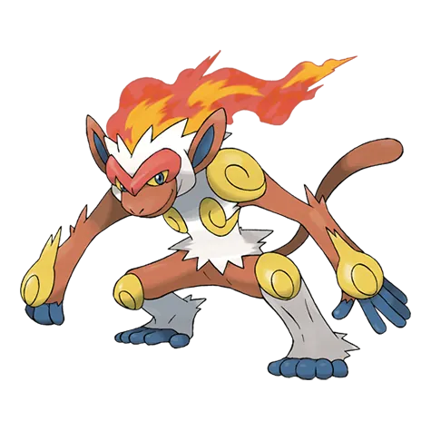 Infernape - Fire/Fighting type Pokémon #392, official artwork