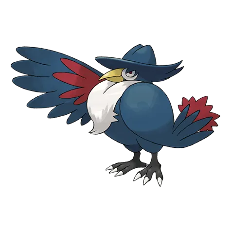 Honchkrow - Dark/Flying type Pokémon #430, official artwork