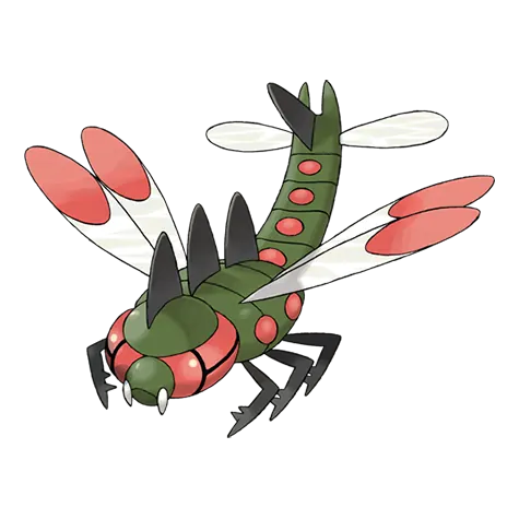 Yanmega - Bug/Flying type Pokémon #469, official artwork