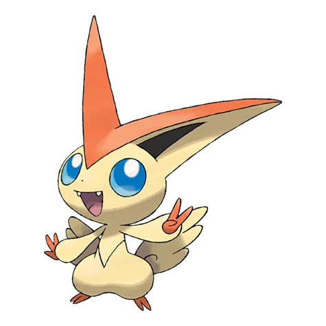 Victini - Psychic/Fire type Pokémon #494, official artwork