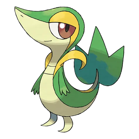 Snivy - Grass type Pokémon #495, official artwork