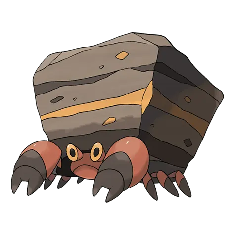Crustle - Bug/Rock type Pokémon #558, official artwork