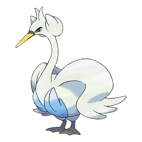 Swanna - Water/Flying type Pokémon #581, official artwork