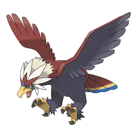 Braviary - Normal/Flying type Pokémon #628, official artwork