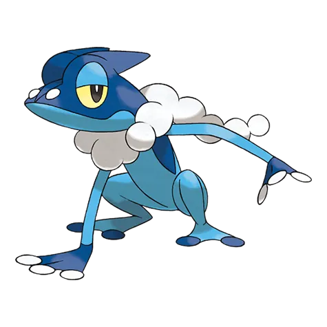 Frogadier - Water type Pokémon #657, official artwork