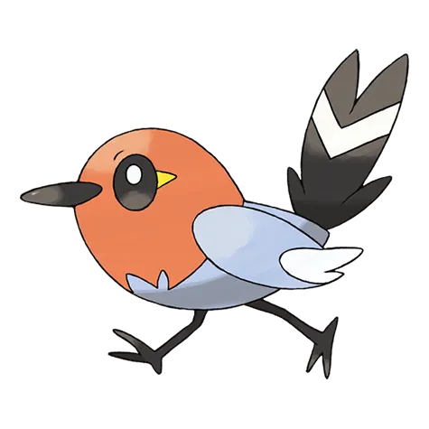 Fletchling - Normal/Flying type Pokémon #661, official artwork