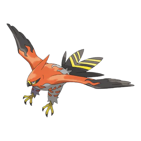 Talonflame - Fire/Flying type Pokémon #663, official artwork