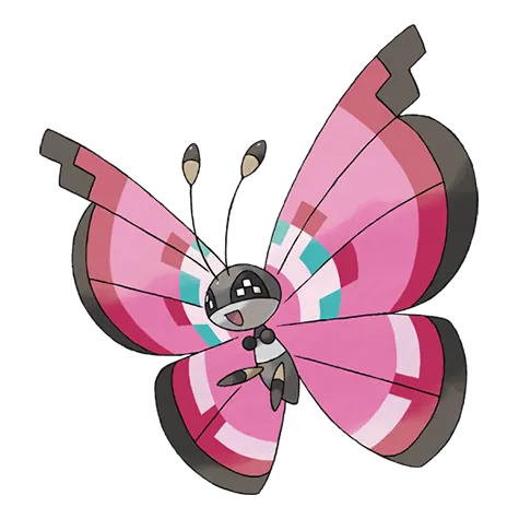 Vivillon - Bug/Flying type Pokémon #666, official artwork