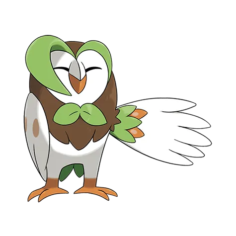 Dartrix - Grass/Flying type Pokémon #723, official artwork