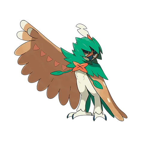 Decidueye - Grass/Ghost type Pokémon #724, official artwork
