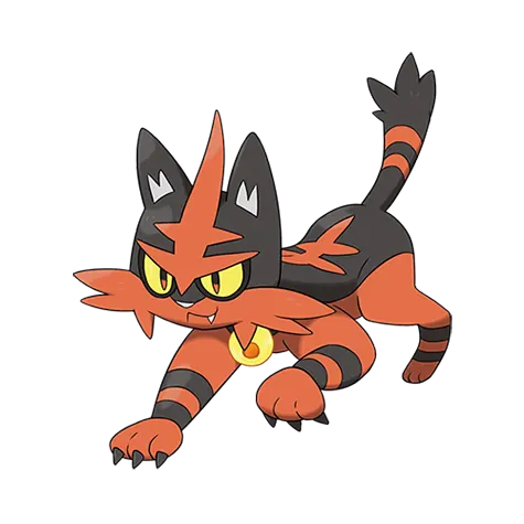Torracat - Fire type Pokémon #726, official artwork
