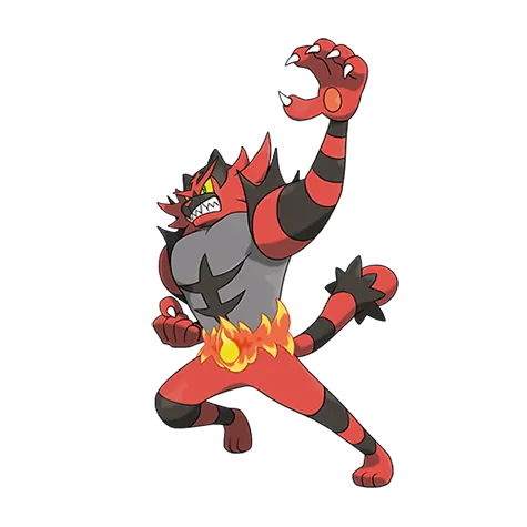 Incineroar - Fire/Dark type Pokémon #727, official artwork