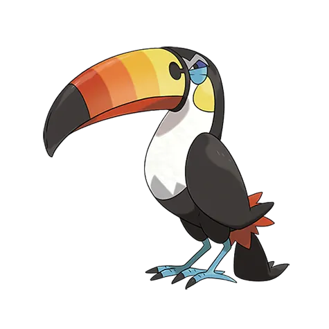 Toucannon - Normal/Flying type Pokémon #733, official artwork