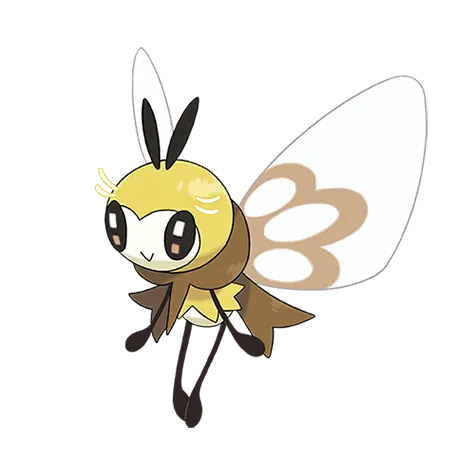 Ribombee - Bug/Fairy type Pokémon #743, official artwork
