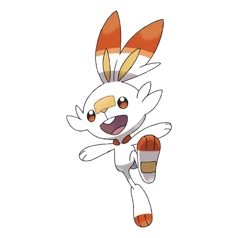 Scorbunny - Fire type Pokémon #813, official artwork