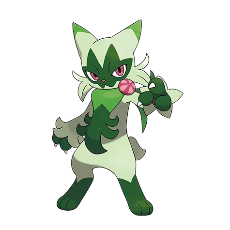 Floragato - Grass type Pokémon #907, official artwork