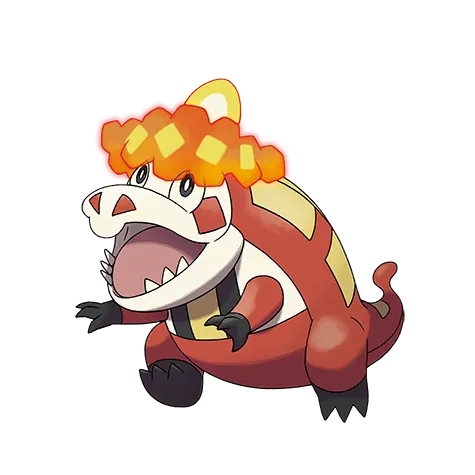 Crocalor - Fire type Pokémon #910, official artwork