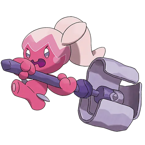 Tinkatuff - Fairy/Steel type Pokémon #958, official artwork