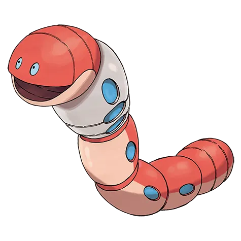 Orthworm - Steel type Pokémon #968, official artwork