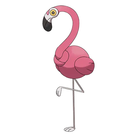 Flamigo - Flying/Fighting type Pokémon #973, official artwork